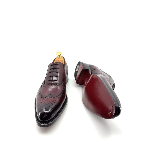Ugo Vasare Wingtip Calfskin Oxford - Burgundy