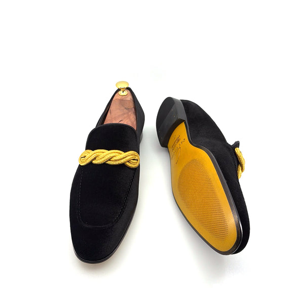 C Collection Velvet Loafer - Black