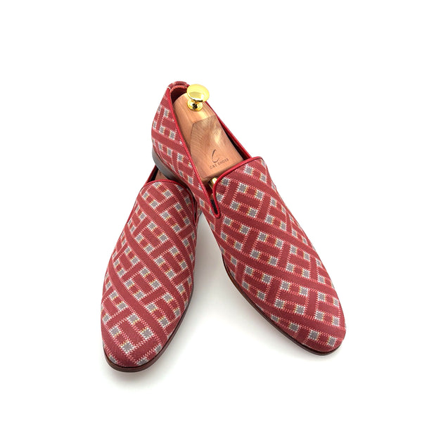 C Collection Printed Leather Loafer - Red