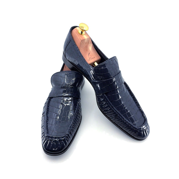 C Collection Leather Loafer - Navy