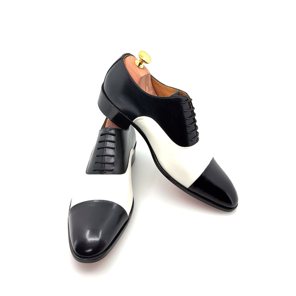 Ugo Vasare Vegas Leather Shoes - Black/Cream