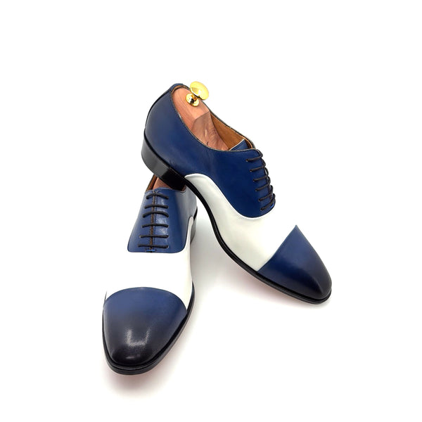 Ugo Vasare Vegas Leather Shoes - Blue/Cream