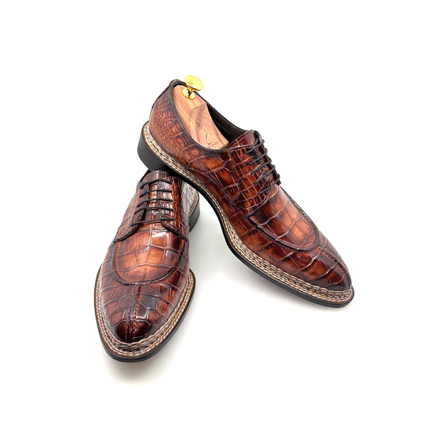 Maurice Maximoff Custom Alligator Oxford - Coffee