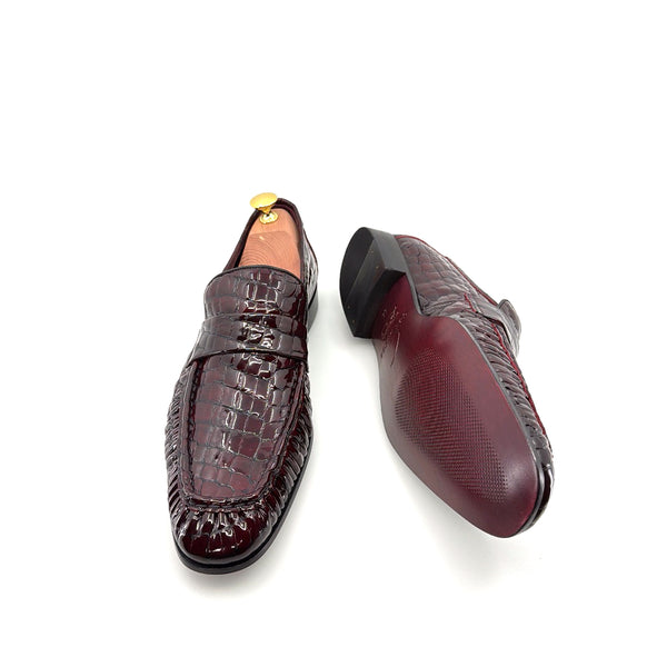 C Collection Leather Loafer - Burgundy