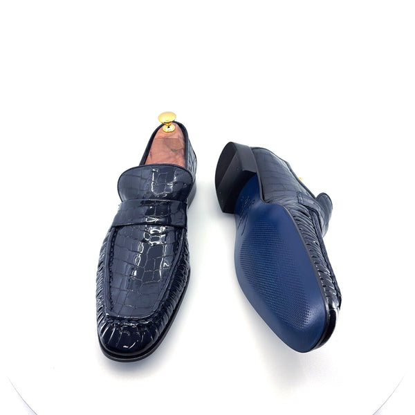 C Collection Leather Loafer - Navy