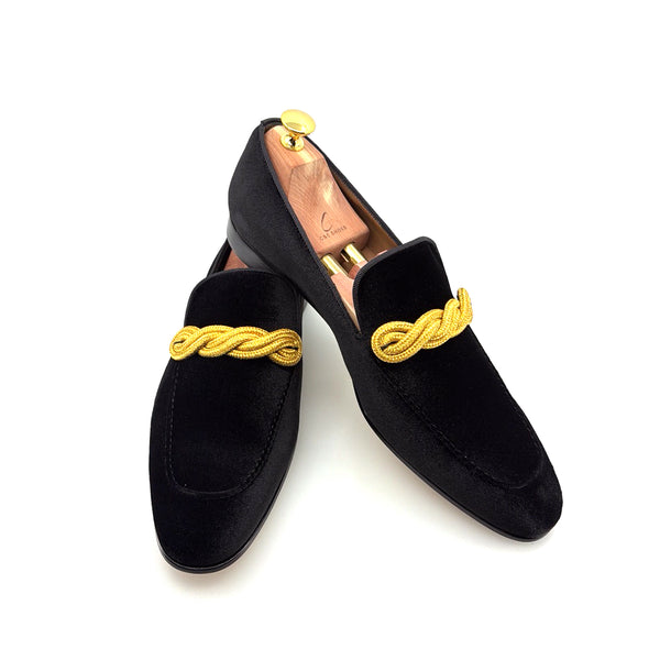 C Collection Velvet Loafer - Black