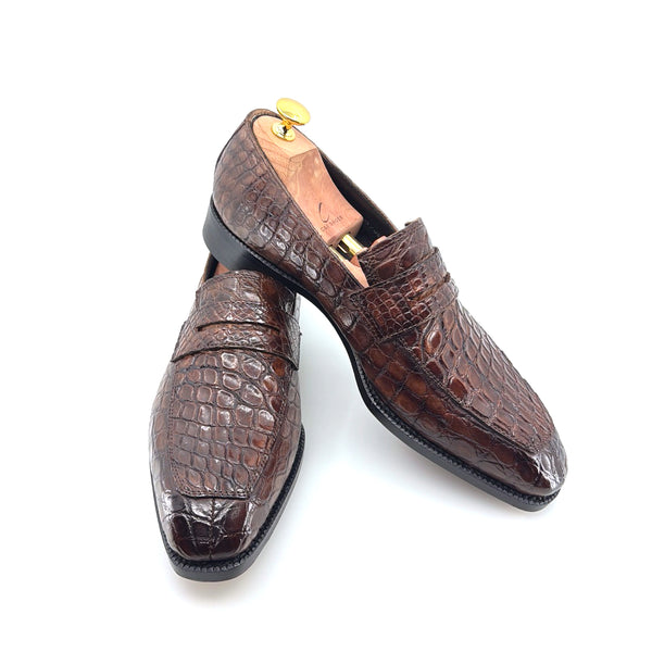 Maurice Custom Made Mirage Alligator Loafer - Brown