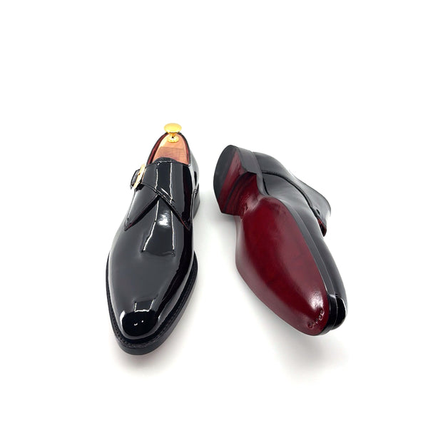 Ugo Vasare Patent Monkstrap - Black
