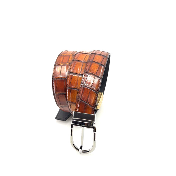 Maurice Custom Alligator Belt - Camel
