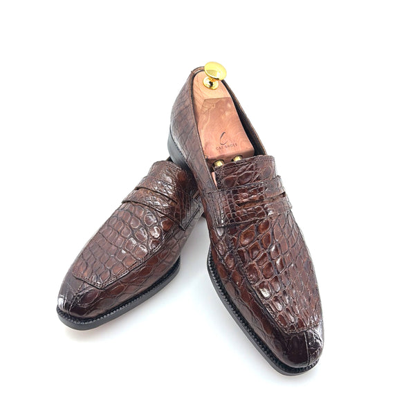 Maurice Custom Made Mirage Alligator Loafer - Brown