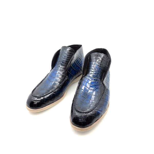 Maurice Nashville Custom Made Alligator Shoe - Navy