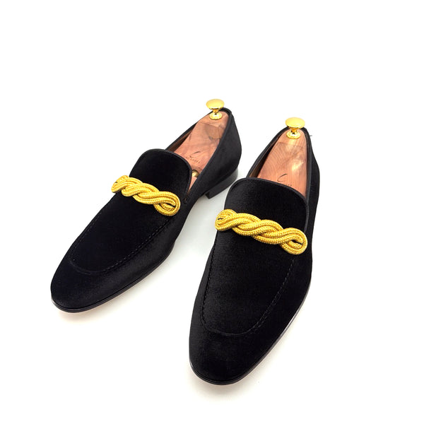 C Collection Velvet Loafer - Black