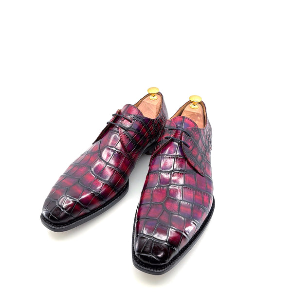 Maurice Baron Alligator Oxford - Purple/Burgundy