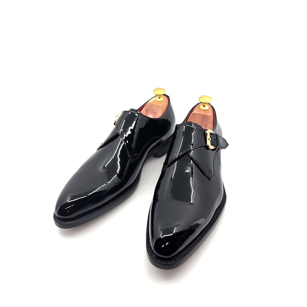 Ugo Vasare Patent Monkstrap - Black