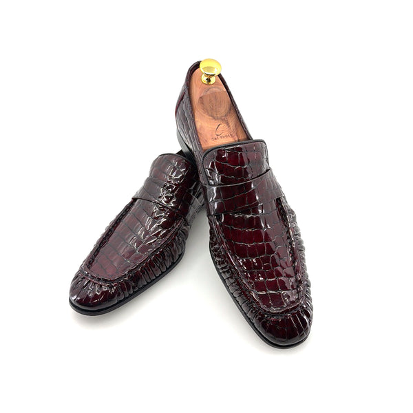 C Collection Leather Loafer - Burgundy