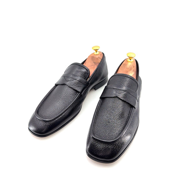 C Collection Deerskin Penny Loafer - Black