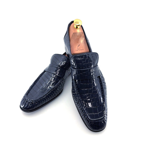 C Collection Leather Loafer - Navy