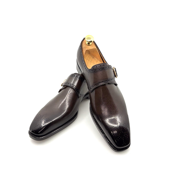 Ugo Vasare Monkstrap Calfskin Shoe - Brown