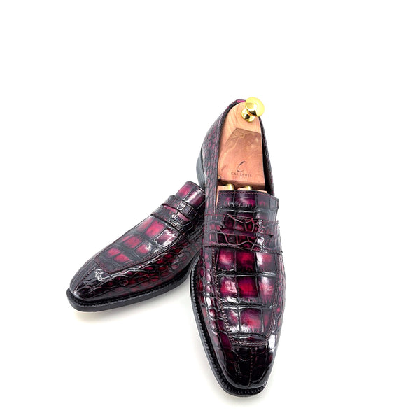 Maurice Custom Made Mirage Alligator Loafer - Purple