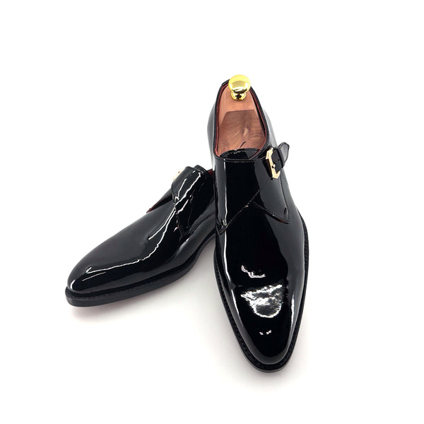 Ugo Vasare Patent Monkstrap - Black