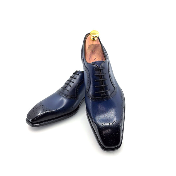 Ugo Vasare Zion Calfskin Oxford - Navy