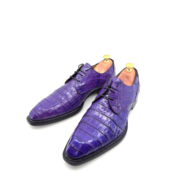Mezlan "Cratos" Crocodile Derby Purple
