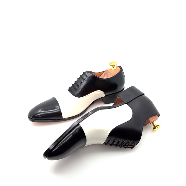 Ugo Vasare Vegas Leather Shoes - Black/Cream