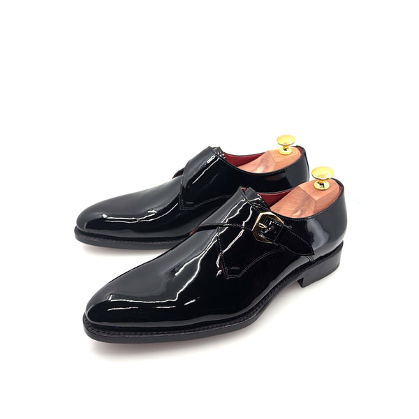 Ugo Vasare Patent Monkstrap - Black