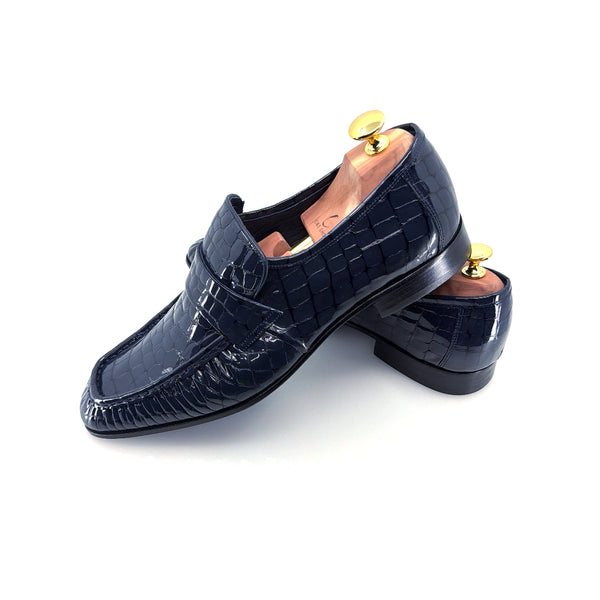 C Collection Leather Loafer - Navy