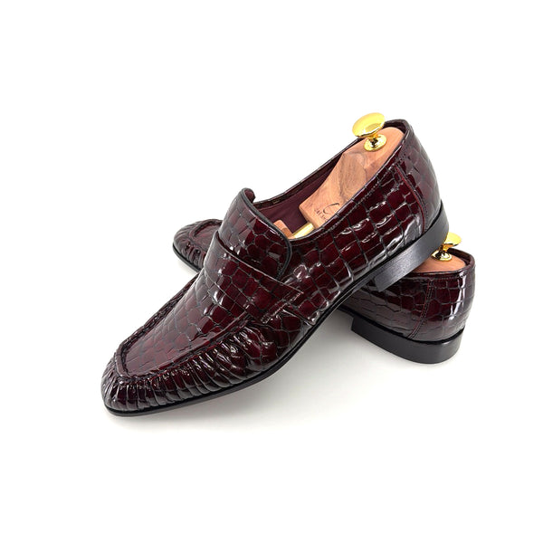 C Collection Leather Loafer - Burgundy