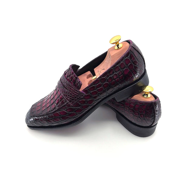Maurice Custom Made Mirage Alligator Loafer - Dark Purple