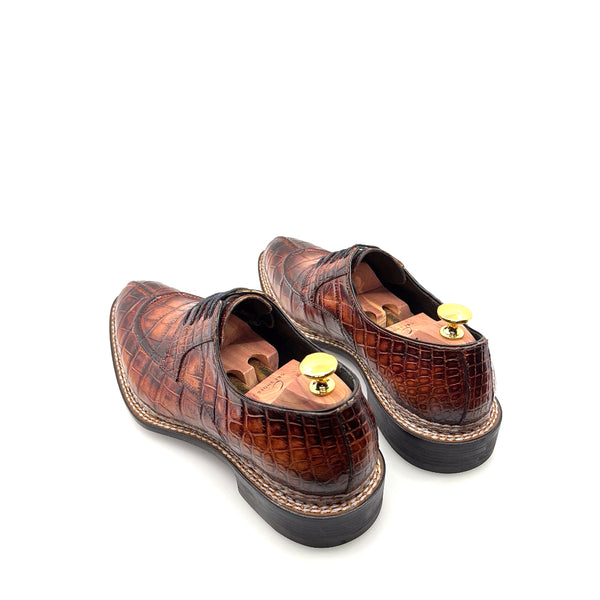 Maurice Maximoff Custom Alligator Oxford - Coffee