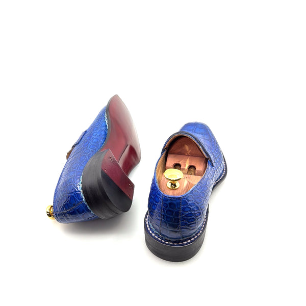 Maurice Carolina Custom Made Alligator Loafer - Cobalt Blue