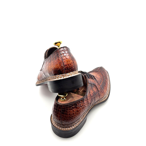 Maurice Maximoff Custom Alligator Oxford - Coffee