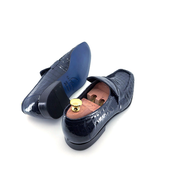 C Collection Leather Loafer - Navy