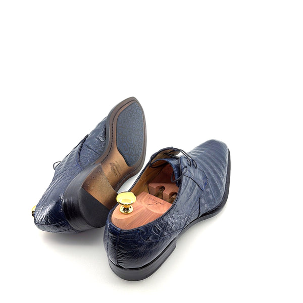Mezlan "Cratos" Crocodile Derby Blue
