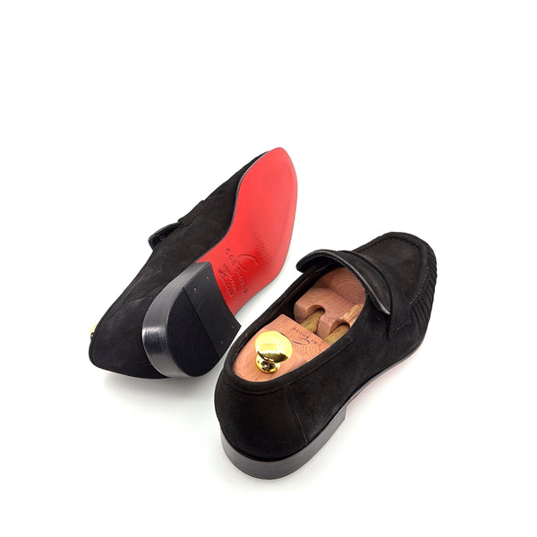 C Collection Suede Loafer - Black