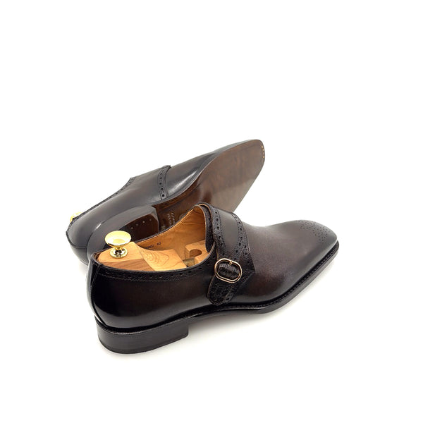 Ugo Vasare Monkstrap Calfskin Shoe - Brown