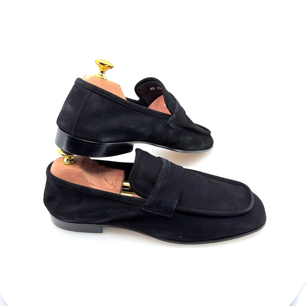 C Collection Suede Penny Loafer - Black