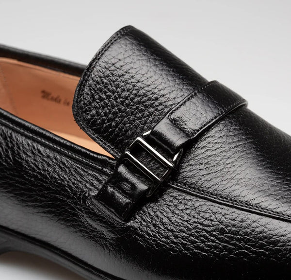 Style: Alarcon Deerskin Loafer Black
