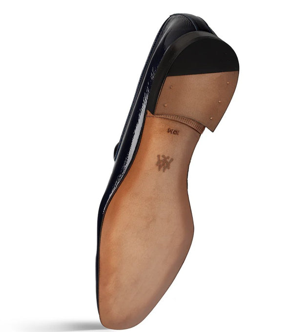 Style: "Saona" Calf/Linen Slip-On Loafer Black