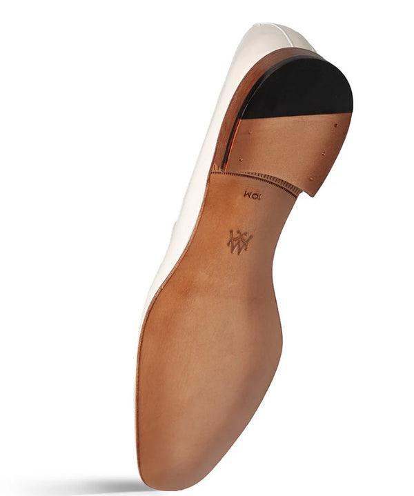 Style: "Saona" Calf/Linen Slip-On Loafer Bone