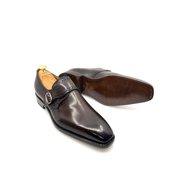 Ugo Vasare Monkstrap Calfskin Shoe - Brown