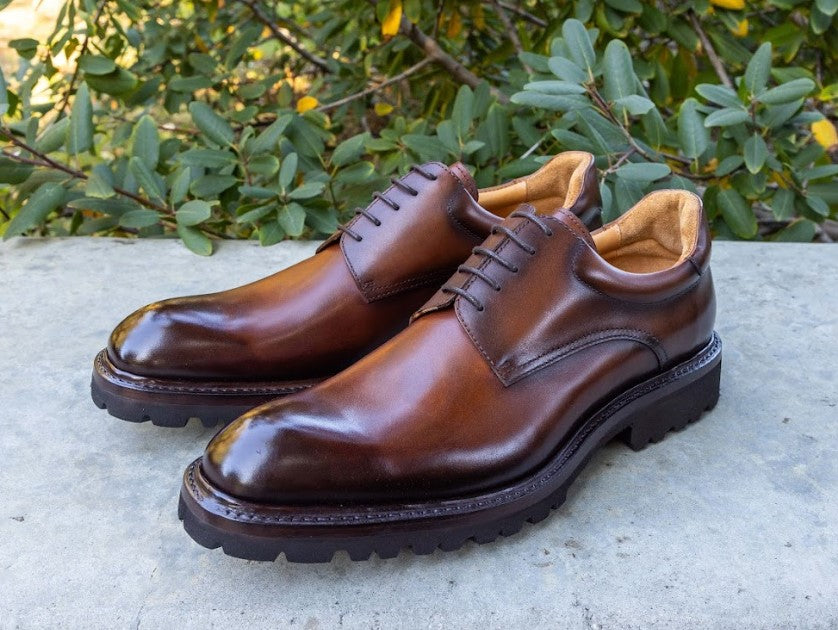 Ugo Vasare Luke Grey Wingtip Oxford Shoes