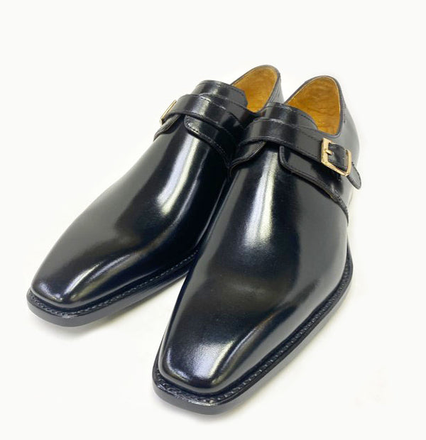 Ugo Vasare "Brooks" Monkstrap Shoe Black