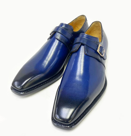 Ugo Vasare "Brooks" Monkstrap Shoe Navy
