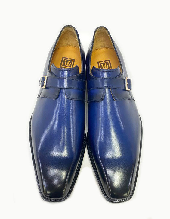 Ugo Vasare "Brooks" Monkstrap Shoe Navy