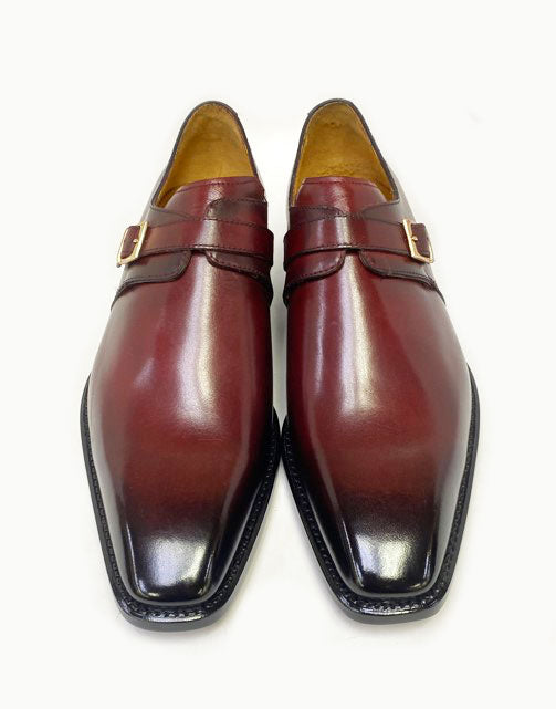 Ugo Vasare "Brooks" Monkstrap Shoe Burgundy