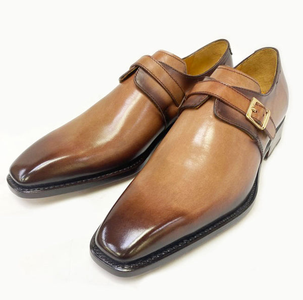 Ugo Vasare "Brooks" Monkstrap Shoe Walnut