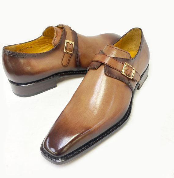 Ugo Vasare "Brooks" Monkstrap Shoe Walnut